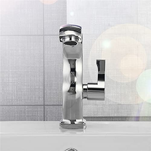 Faucet Chrome Plated Single Handle Bathroom Basin Faucet Deck Kitchen Faucet Single Hole Bathtub Single Cold Water Faucet Copper Alloy