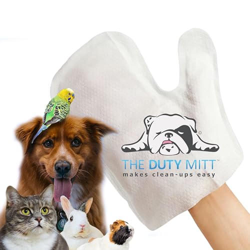 6 Hypoallergenic Pet Grooming Cleaning Wet Wipes Mitt - No Water or Shampoo Needed, Deoderizing, Conditioning, Mouisturing, Fresh, Pet Supplies No Mess Mitts - UNSCENTED