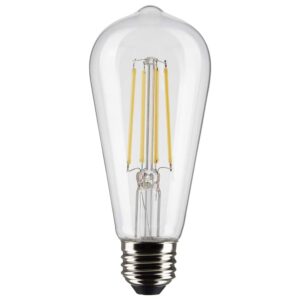 Satco S21364/06 8-Watt LED E26 Light Bulbs, 3000K, 15000 Hour Rating, Dimmable, 6 LED Light Bulbs