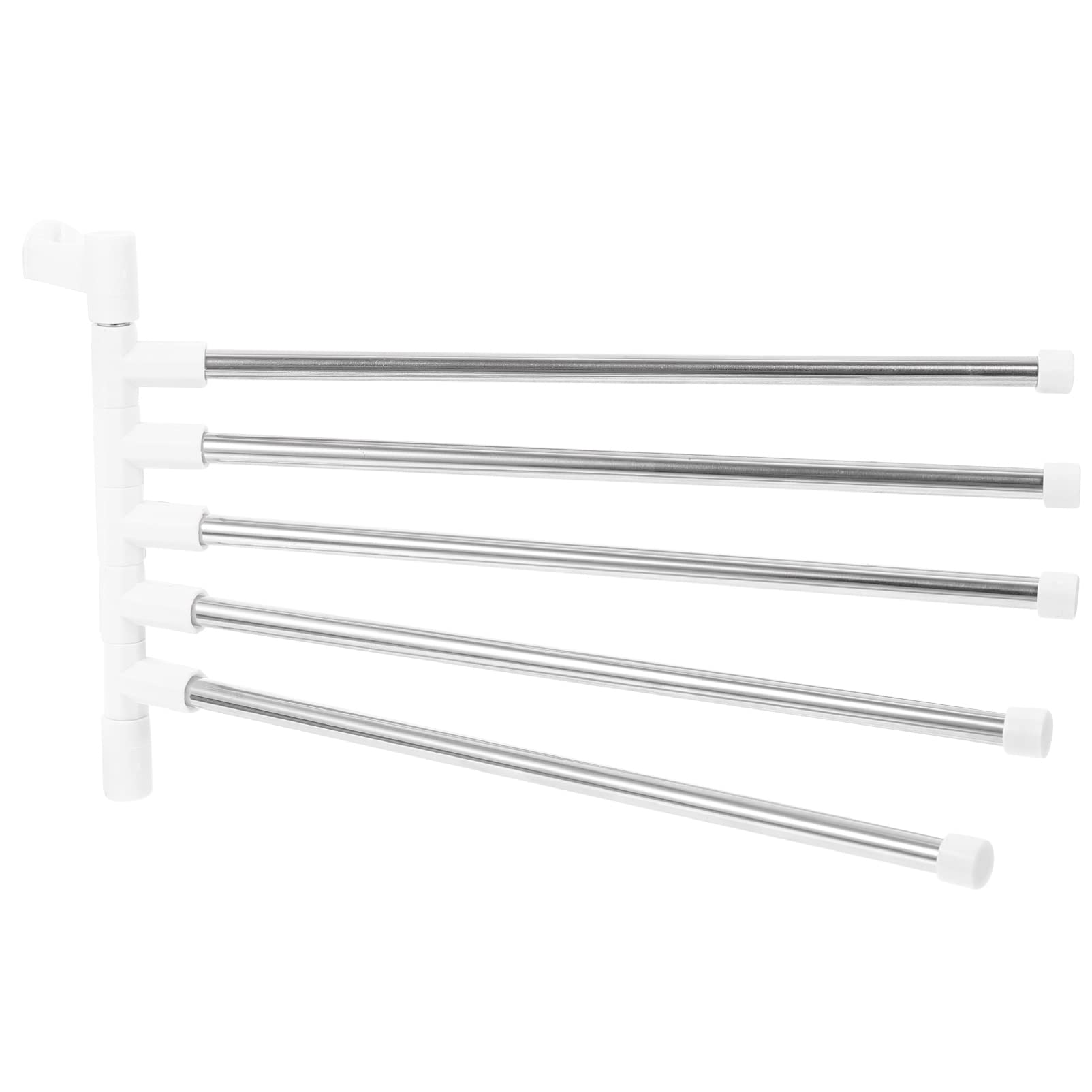 STOBAZA 2 Sets Rotating Towel Hanger Iron Towel Rack Rotatory Towel Rack Bath Towel Holder Multipurpose Towel -mounted Towel Rack Kitchen Towel Hanging Rack Nail- Towel Shelf