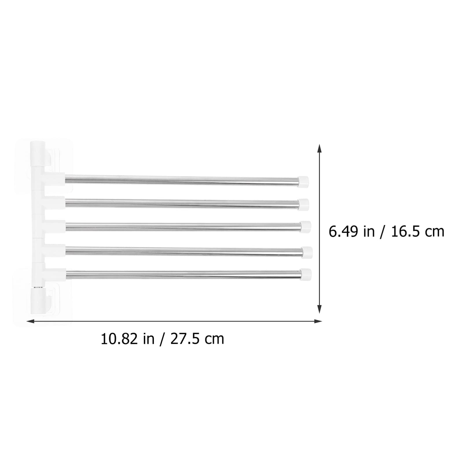 STOBAZA 2 Sets Rotating Towel Hanger Iron Towel Rack Rotatory Towel Rack Bath Towel Holder Multipurpose Towel -mounted Towel Rack Kitchen Towel Hanging Rack Nail- Towel Shelf