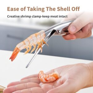 ADORAMBLING Shrimp Deveiner Tool and Peeler Set Multifunctional Shrimp Deveining Tool Efficient Shrimp Peeler and Deveiner Tool Portable Shrimp Cleaner Shrimp Knife for Easy Shrimp Deveining