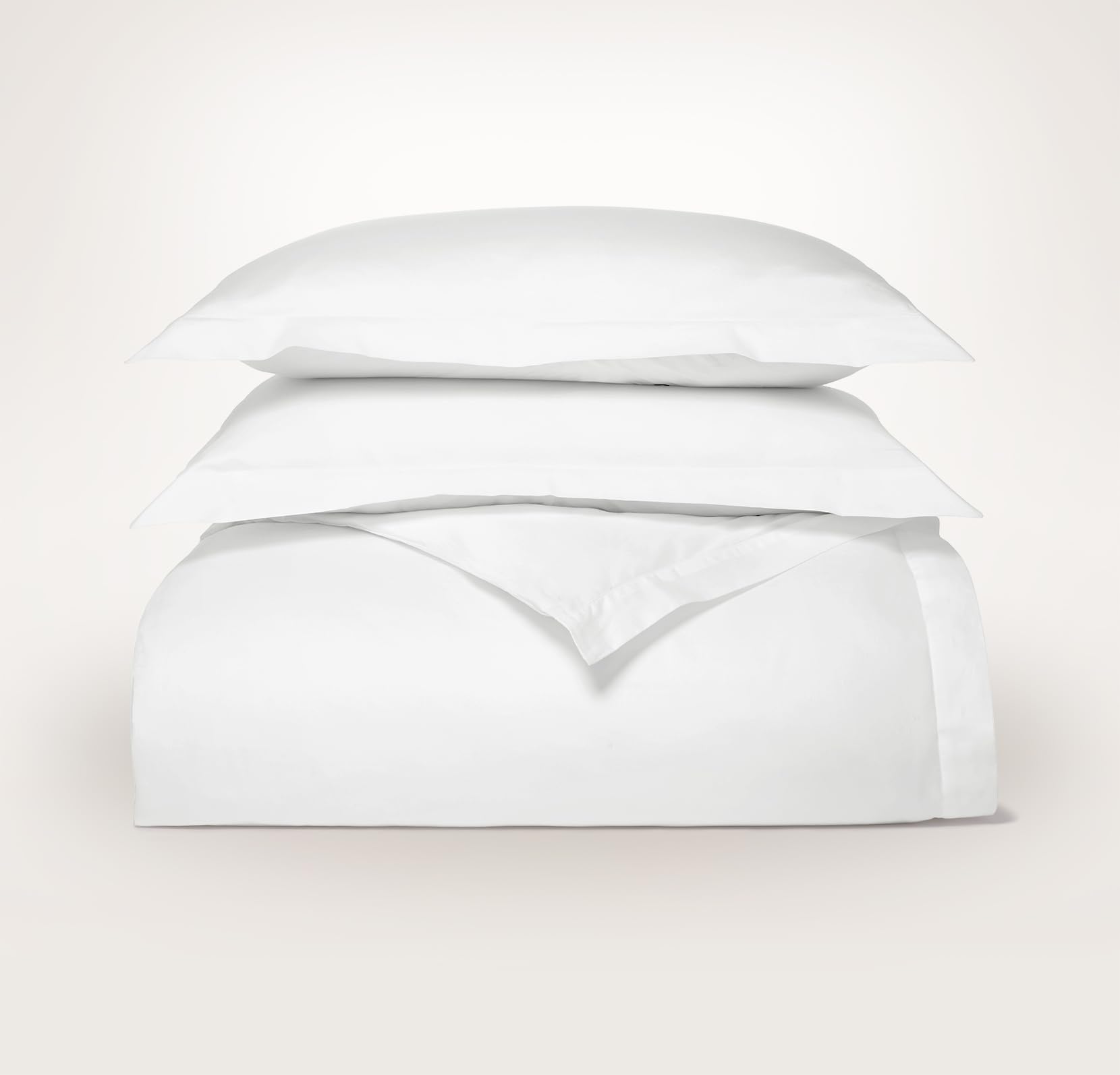 BOLL & BRANCH Signature Hemmed Duvet Set - King/Cal King, White - Luxury 100% Organic Cotton - 1 Duvet Cover, 2 Shams - Buttery Soft, Hidden Closures