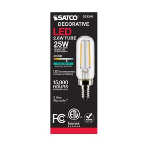 Satco S21341 2.8T6/LED/CL/940/120V/E12-6 Pack