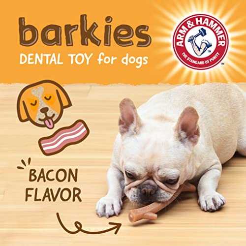 Arm & Hammer for Pets Barkies Tree Branch Compressed Wood Collection, 8 Inch Bacon Flavored Wood Blend Chew Toy for Dogs | Faux Stick, Splinter-Free, Safer & Durable Alternative to Chewing Sticks