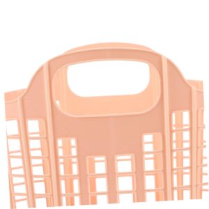 Angoily 2pcs Plastic Toiletries Basket Portable Shower Basket Shopping Tote Bags Outdoor Picnic Storage Basket with Handles for Home Kitchen Bathroom Pink Blue