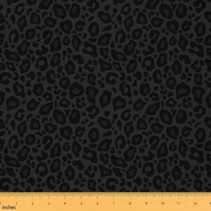 leopard print fabric by the yard,african cheetah wildlife upholstery fabric for chairs sofa,black wild animal skin waterproof fabric for upholstery and home diy projects,1 yard