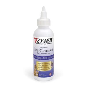 zymox enzymatic ear cleanser for cats & kittens, 4 oz. – cleans & refreshes ear canal for relief from ear wax & dirt buildup