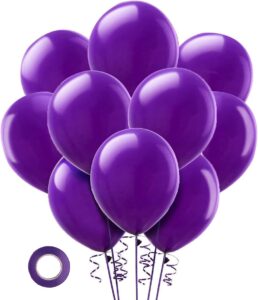 purple balloons,50 pcs 12 inch purple balloons,dark purple balloons for balloon garland or balloon arch as party decorations, baby shower decorations, wedding decorations,graduation anniversary