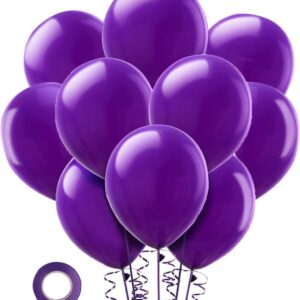 Purple Balloons,50 pcs 12 Inch Purple Balloons,Dark Purple Balloons for Balloon Garland or Balloon Arch as Party Decorations, Baby Shower Decorations, Wedding Decorations,Graduation Anniversary