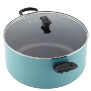 Farberware Cookware Nonstick Stockpot with Lid, 10.5 Quart, Aqua