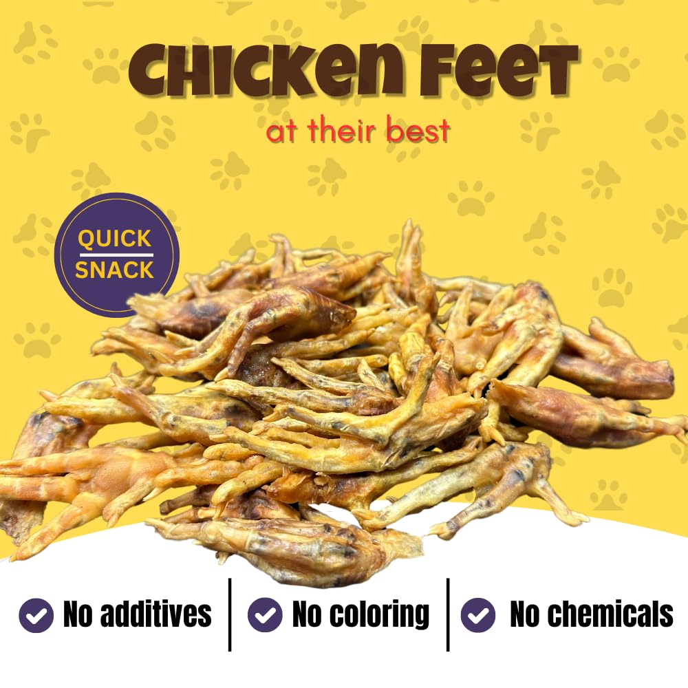 Woofley's Chicken Feet (60 Count) -Made in USA - Chicken Feet Dog Treats - Natural Dog Chews and Treats