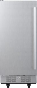 avallon afr152ssodlh 15 inch wide 3.3 cu. ft. outdoor compact refrigerator with led lighting and left swing door