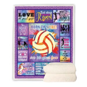 CYREKUD Volleyball Blanket,Volleyball Gifts for Teen Girls Throw Blanket,Volleyball Gifts for Team Blanket Lightweight Soft Warm Cozy Fuzzy Throws Blankets for Office Home Bedroom Sofa 50"x 60"