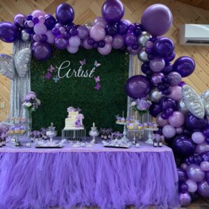 Purple Balloons,50 pcs 12 Inch Purple Balloons,Dark Purple Balloons for Balloon Garland or Balloon Arch as Party Decorations, Baby Shower Decorations, Wedding Decorations,Graduation Anniversary