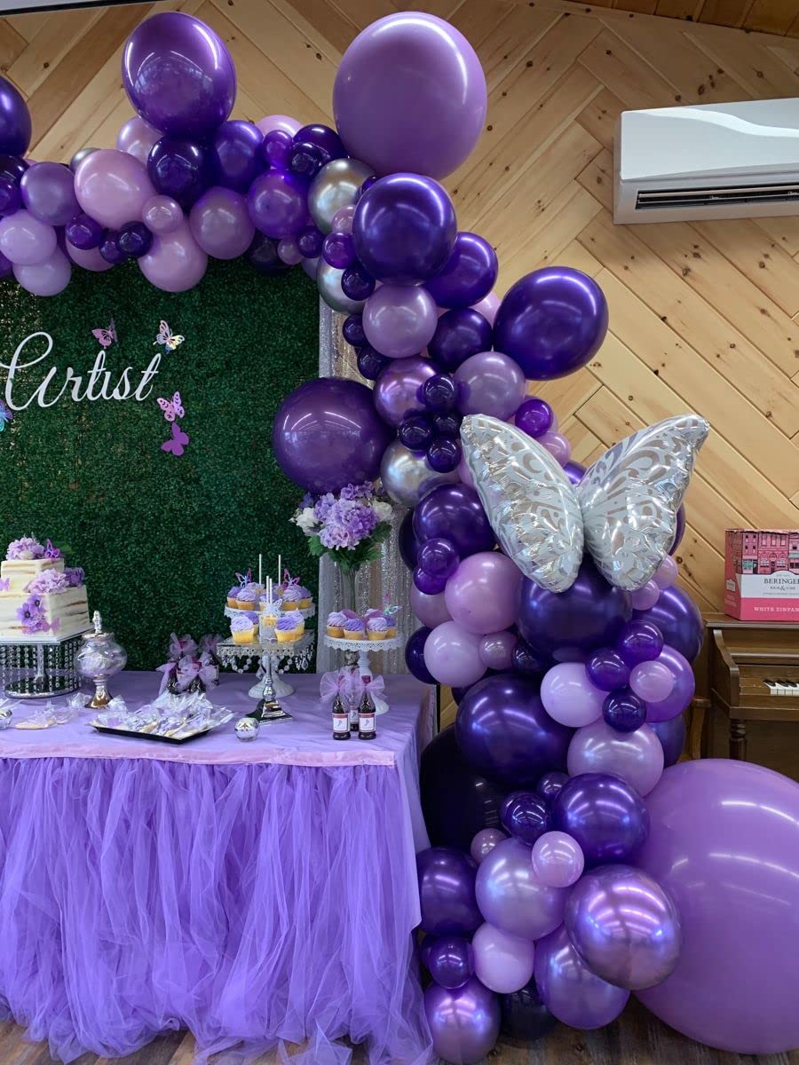 Purple Balloons,50 pcs 12 Inch Purple Balloons,Dark Purple Balloons for Balloon Garland or Balloon Arch as Party Decorations, Baby Shower Decorations, Wedding Decorations,Graduation Anniversary