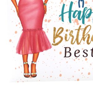 Simply Created African American Birthday Cards with Bling (Pink I)