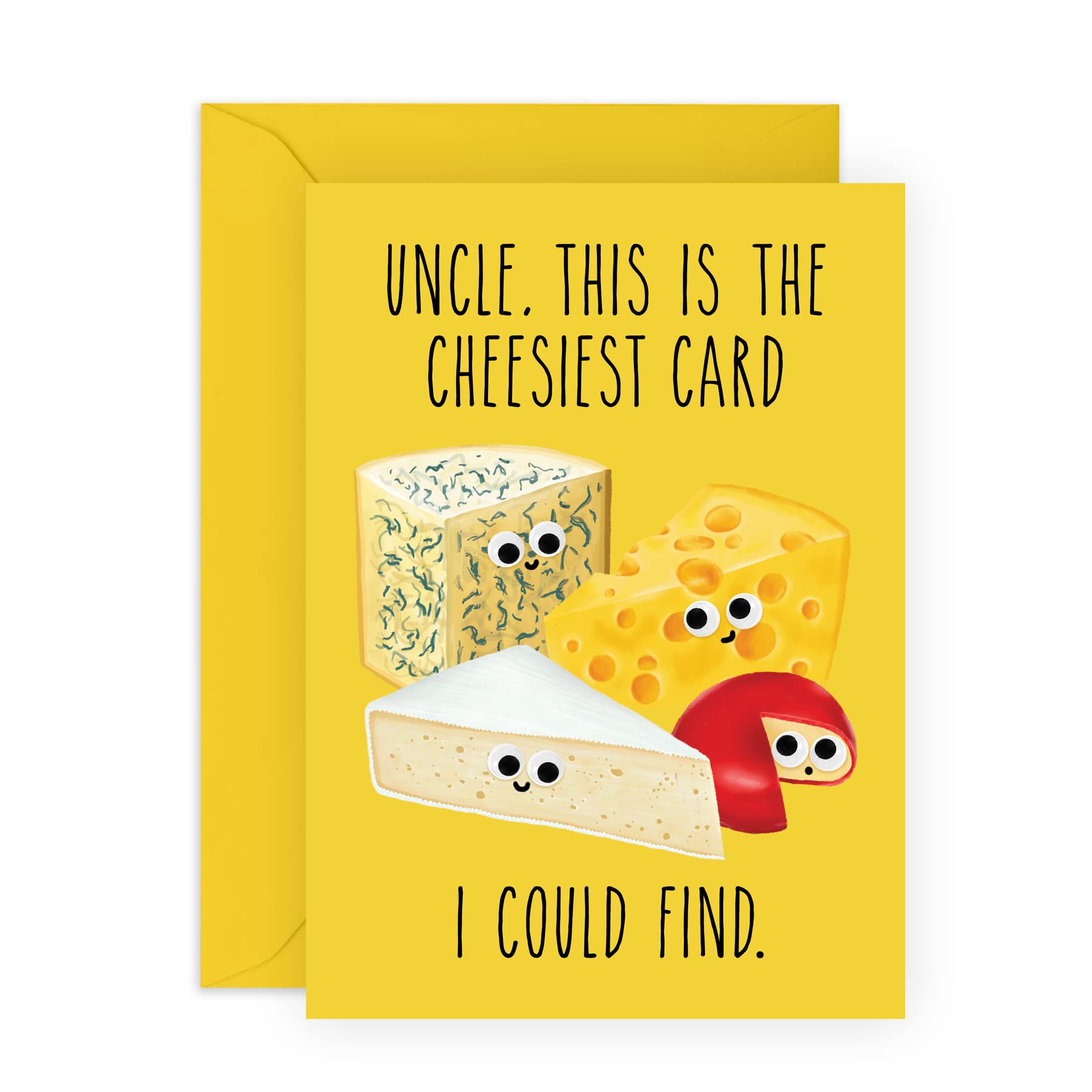 CENTRAL 23 Uncle Birthday Card Adult - Cheesiest Uncle Card - Funny Gifts For Men - Thank You, Retirement Appreciation, Congrats Cards for Uncle - Fathers Day Card - Comes With Stickers - Made In UK