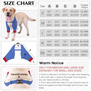 ROZKITCH Dog Surgery Recovery Sleeve for Front Legs, Pet Prevent Licking Wound Elbow Brace Protector, Dog Recovery Suit Cone Collar Alternative for Sprain ACL CCL Arthritis Blue M