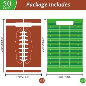 chiazllta 50 Pcs Football Party Bags Football Plastic Goodie Bags Favors Rugby Sports Theme Treat Bags Gift Bags Decorations for Game Day Sports Events Birthday Party