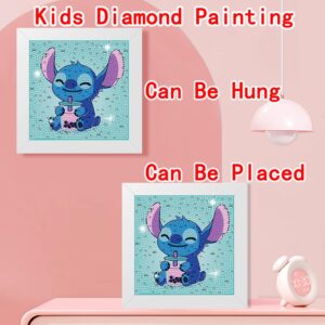 Miairivy Diamond Painting Kits for Kids, DIY 5D Cute Cartoon Diamond Art with Frame, Extremely Creative Gem Painting Crafts, Gifts, Birthday Gifts and Room Decor for Girls and Boys Ages 4-12 (Sth-1)