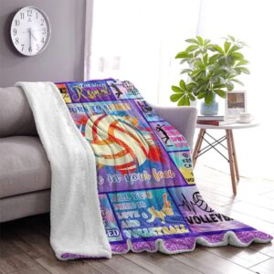 CYREKUD Volleyball Blanket,Volleyball Gifts for Teen Girls Throw Blanket,Volleyball Gifts for Team Blanket Lightweight Soft Warm Cozy Fuzzy Throws Blankets for Office Home Bedroom Sofa 50"x 60"