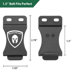 1-Pack 1.5 Inch Holster Clip for IWB & OWB Sheath, Kydex Holster & Knife Sheath Belt Clip, Fiber-Reinforced Polymer Belt Clips for Holsters, with Metal Washers/Screws/Slotted Binding Posts/Washers