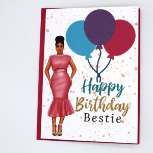 Simply Created African American Birthday Cards with Bling (Pink I)