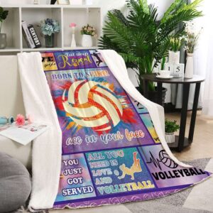 CYREKUD Volleyball Blanket,Volleyball Gifts for Teen Girls Throw Blanket,Volleyball Gifts for Team Blanket Lightweight Soft Warm Cozy Fuzzy Throws Blankets for Office Home Bedroom Sofa 50"x 60"