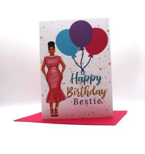 simply created african american birthday cards with bling (pink i)