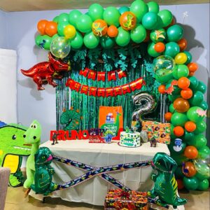 RUBFAC Green Balloons Latex Party Balloons, 100pcs 12 Inch Green Helium Balloons for Party Decoration Like Birthday Party, Baby Shower, Gender Reveal, Anniversary, Jungle Party (with Green Ribbon)