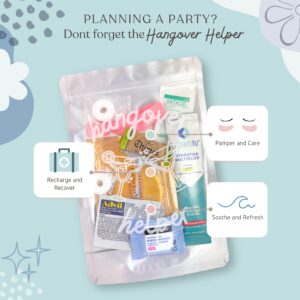 Casey Aileen Hangover Kit (1 Pack) Pre Filled Party Favors, Goodie Bags, Gift for Bachelorette, Wedding, 21st Birthday, Girls Trip and All Celebrations