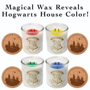 Harry Potter Color Changing Hogwarts House Candle, Large 10 oz - Mystery Color Wax Turns from White to A Color When Lit to Reveal a Hogwarts House - Soy Wax, Unscented - Great Gift for Teens & Adults