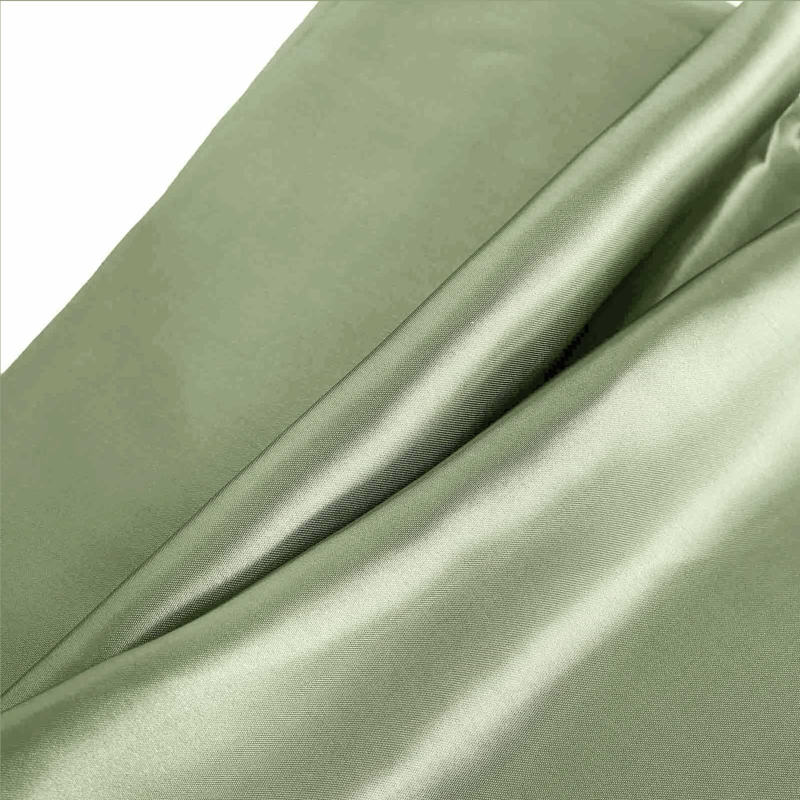 Efavormart 54" Wide x 10 Yards Satin Wedding Banquet Restaurant Wholesale Fabric Bridal Bolt for Party Events Decor - Eucalyptus Sage Green