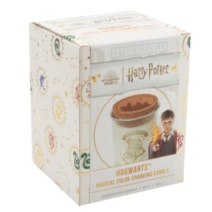 Harry Potter Color Changing Hogwarts House Candle, Large 10 oz - Mystery Color Wax Turns from White to A Color When Lit to Reveal a Hogwarts House - Soy Wax, Unscented - Great Gift for Teens & Adults