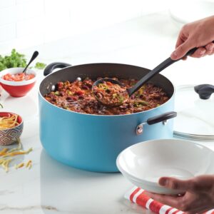 Farberware Cookware Nonstick Stockpot with Lid, 10.5 Quart, Aqua