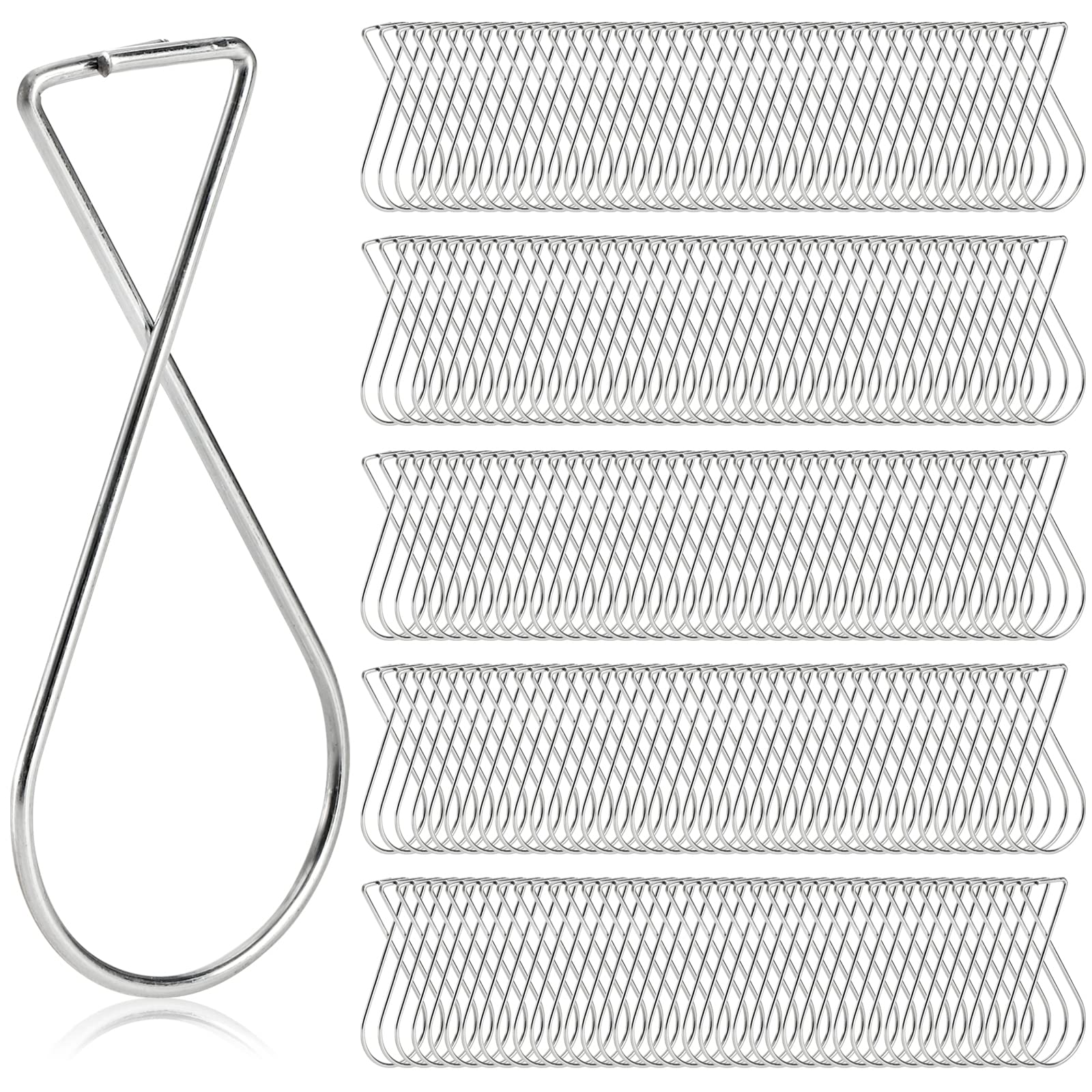 Suwimut 200 Pack Ceiling Hooks Clips, Drop Ceiling Hanger Hooks Hanging on Suspended Ceiling Tile, Heavy Duty Metal T-Bar Clips for Light Plant Home Office Classroom Wedding Decorations