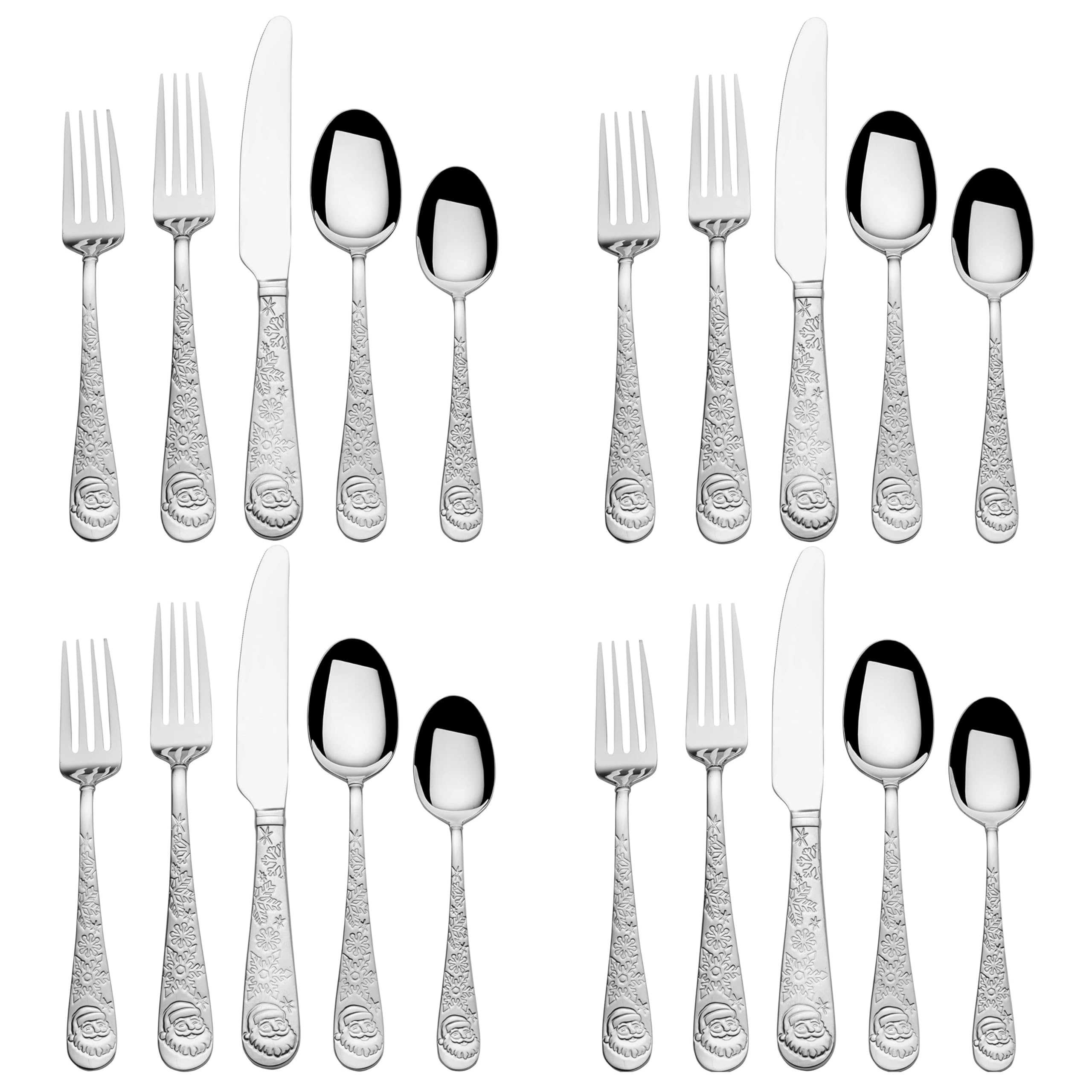 Towle Everyday Santa 20 Piece 18.0 Stainless Steel Flatware Set, Service For 4