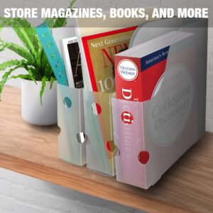 Samsill 12x12 Paper Storage, 3PK, Clear Magazine File Holder for Scrapbook Paper or Vinyl Storage