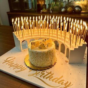 100 Tall Gold Birthday Candles Perfect for Milestone Birthday Cakes and Decoarations, 3.25 inches -100 Pack