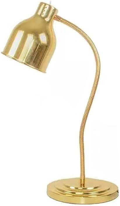 Vkins Single Bulb Food Heat Lamp 250W Food Warming Light for kitchen Commercial Warmer Lamps for Home Restaurant Buffet (Size : Gold)