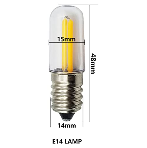 GutReise 5V USB to E14 Socket,2pcs E14 LED Bulbs 5V-6V Lamps for Table lamp Ceiling Christmas Star Home Decoration