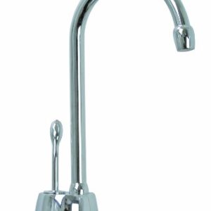 Westbrass CO146-26 Velosah 9" 1-Handle Hot Water Dispenser Faucet Kit with Heating Tank, Filter, Kitchen Sink Strainer & Disposal Trim Set, Polished Chrome