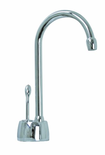 Westbrass CO146-26 Velosah 9" 1-Handle Hot Water Dispenser Faucet Kit with Heating Tank, Filter, Kitchen Sink Strainer & Disposal Trim Set, Polished Chrome