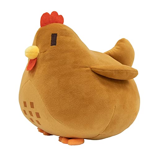 Lxooezu Video Game Valley Chicken Plush Toy 7.9 inches Chicken Pillow Game Peripheral Stuffed Animal Surprise Gifts for Boys and Girls Stardew Merch (Brown)