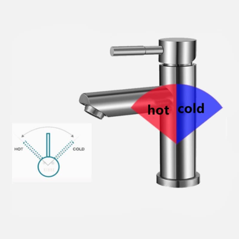 Faucet Basin Faucet Bathroom Sink Faucets Parts Basin Mixer with Hand Modern Lavatory Sink Hot Cold Faucet for Kitchen Bath Basin Tools (Color : Bend Dual Hole)