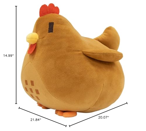 Lxooezu Video Game Valley Chicken Plush Toy 7.9 inches Chicken Pillow Game Peripheral Stuffed Animal Surprise Gifts for Boys and Girls Stardew Merch (Brown)