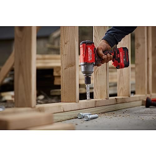 CRAFTSMAN V20 RP Impact Wrench, Cordless, Brushless, High Torque, 1/2 Inch, 4Ah Battery and Charger Included (CMCF940M1)