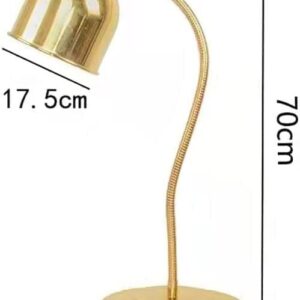 Vkins Single Bulb Food Heat Lamp 250W Food Warming Light for kitchen Commercial Warmer Lamps for Home Restaurant Buffet (Size : Gold)