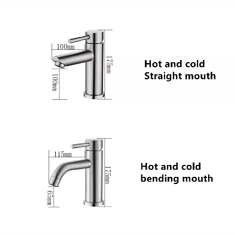 Faucet Basin Faucet Bathroom Sink Faucets Parts Basin Mixer with Hand Modern Lavatory Sink Hot Cold Faucet for Kitchen Bath Basin Tools (Color : Bend Dual Hole)